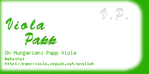 viola papp business card